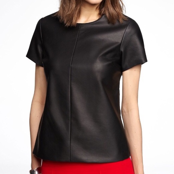 Express Tops - Express faux leather shirt NWT